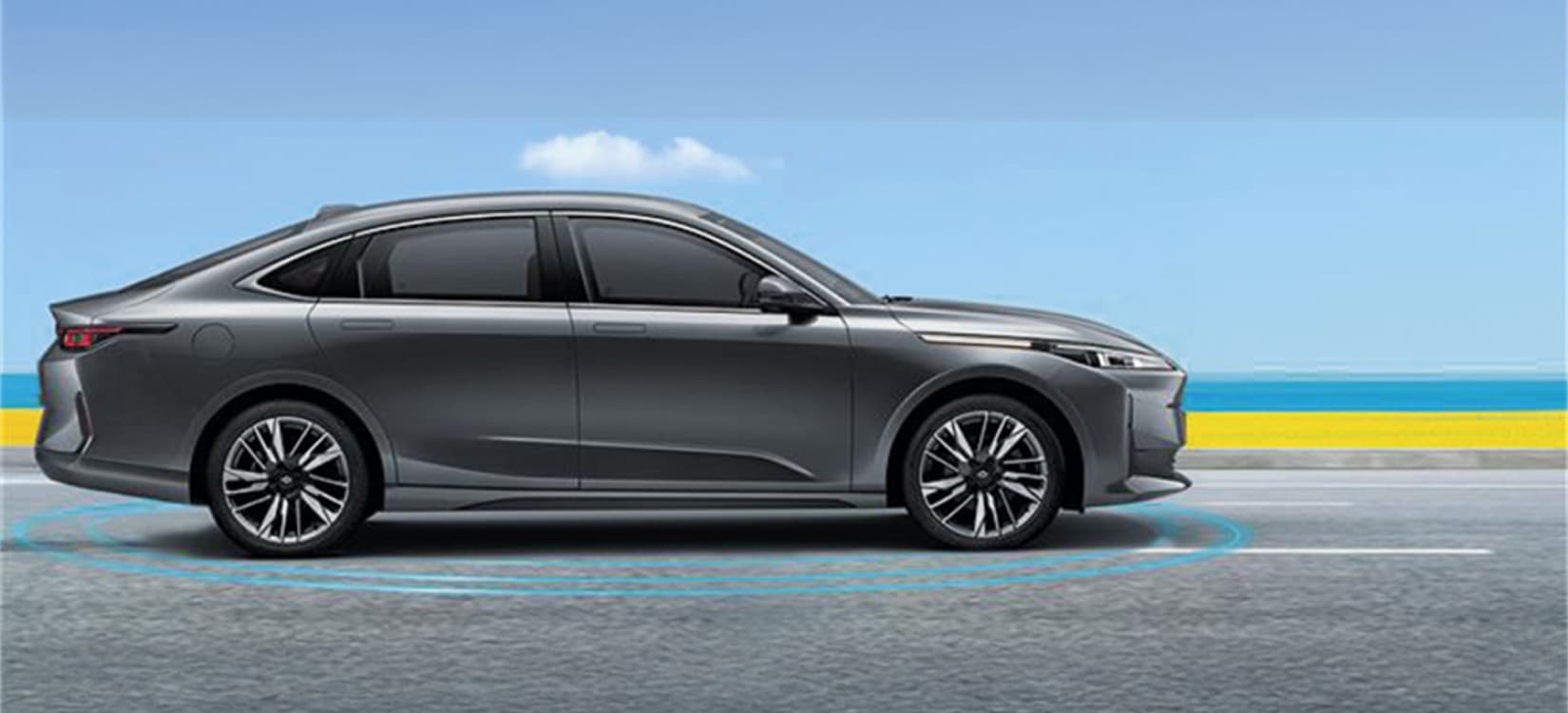 ADAS: advertencia de abandono de carril LDW y alerta de colision frontal FCW.