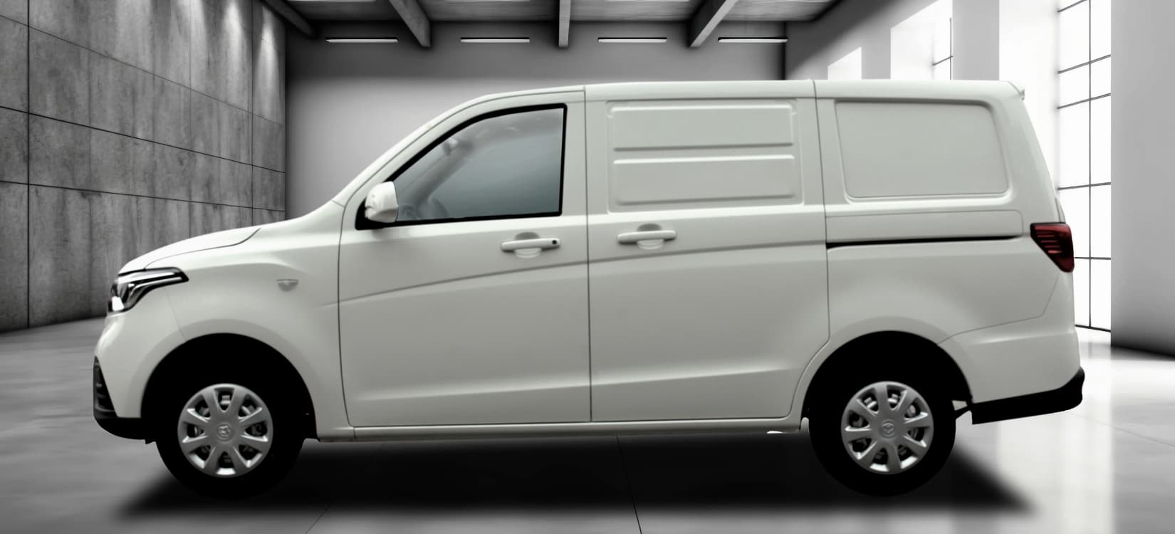 Puertas corredizas de apertura manual, puerta trasera con apertura vertical y rines de 14 pulgadas.